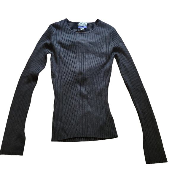 Future Collective Twist open back pullover knit black sweater size small - Picture 3 of 6